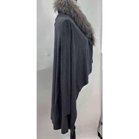 Boston Proper Faux Fur Sweater Cardigan Size Small - Picture 4 of 12